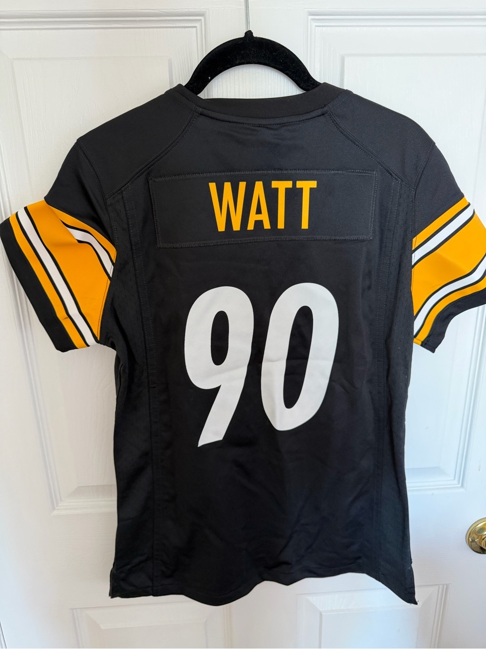NWT Women’s Small Nike Pittsburgh Steelers #90 Black and Gold Football Jersey - Picture 3 of 3